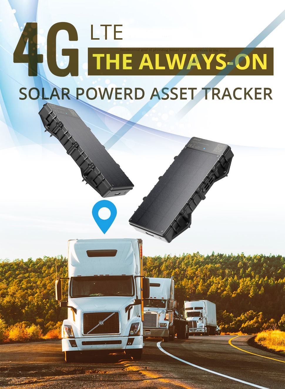 איתור GPS סולארי 4G עם GPS/WIFI/BDS/LBS + סוללה 10000mAh והגנת IP67