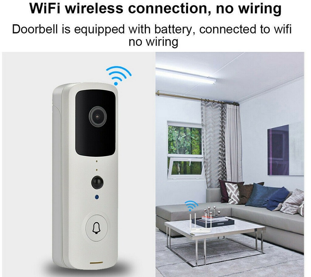 פעמון אלחוטי - פעמון WiFi עם זיהוי תנועה ומצלמת HD