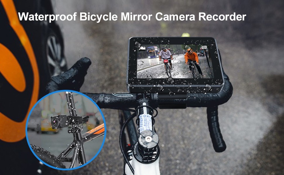 מצלמת אופניים ip68 עמידה למים עם ערכת מוניטור
