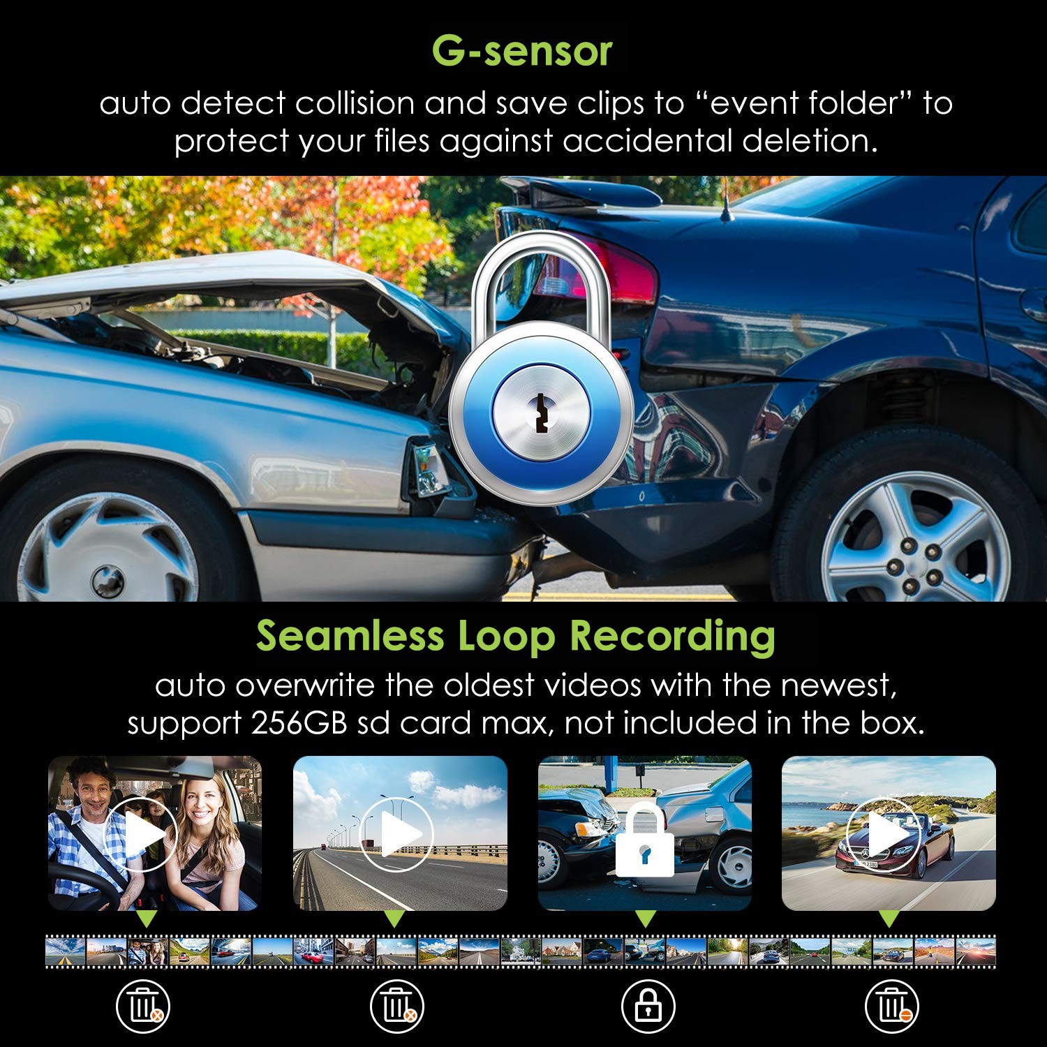 מצלמות רכב g sensor profio x6
