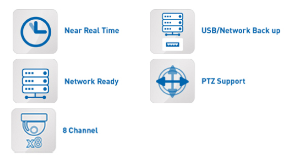 מפרטי oahd / DVR 8 פינים