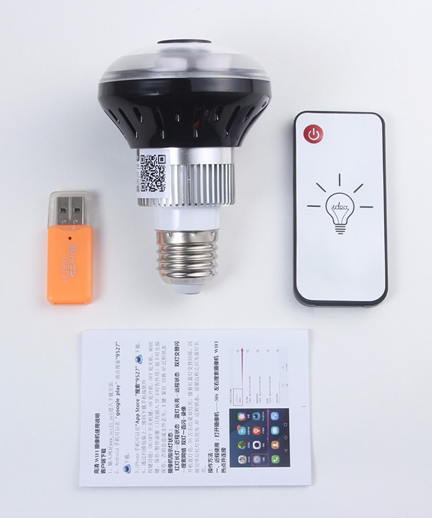 מצלמת wifi מוסתרת בנורות LED