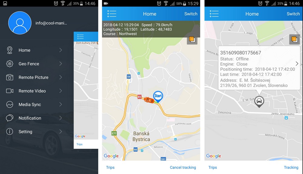 מצלמת wifi לרכב עם gps - מעקב חי באמצעות אפליקציה