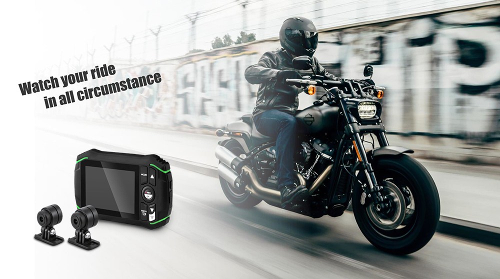 מצלמה כפולה לאופנוע dod ksb500
