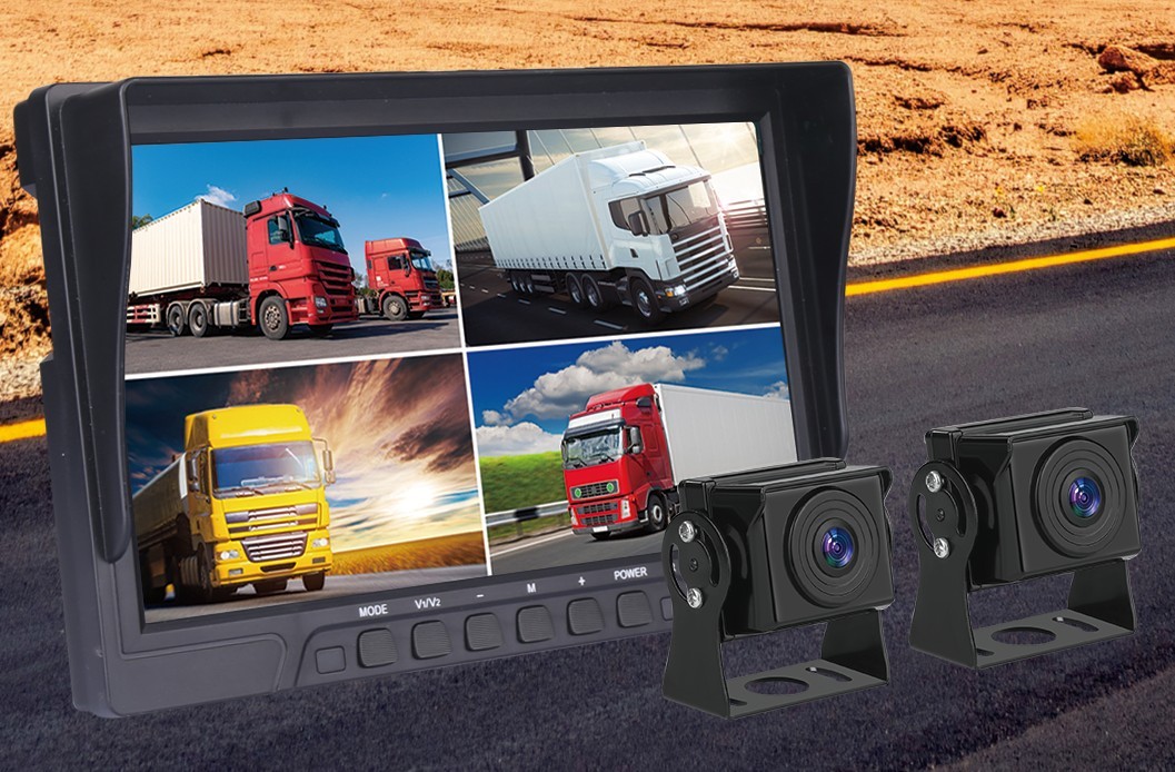 מסך LCD לרכב מציג 4 מצלמות