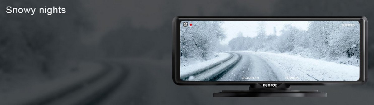 duovox v9 מצלמת הרכב הטובה ביותר - שלג