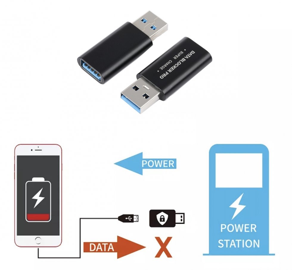 הגנה לסמארטפון נייד בזמן טעינת USB - Data Blocker Pro